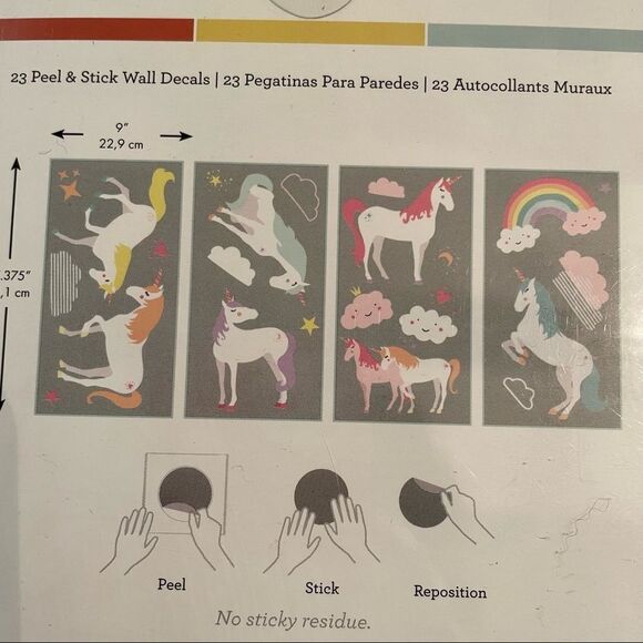 Unicorn Wall Decals Kids Room Decorations - Picture 5 of 8
